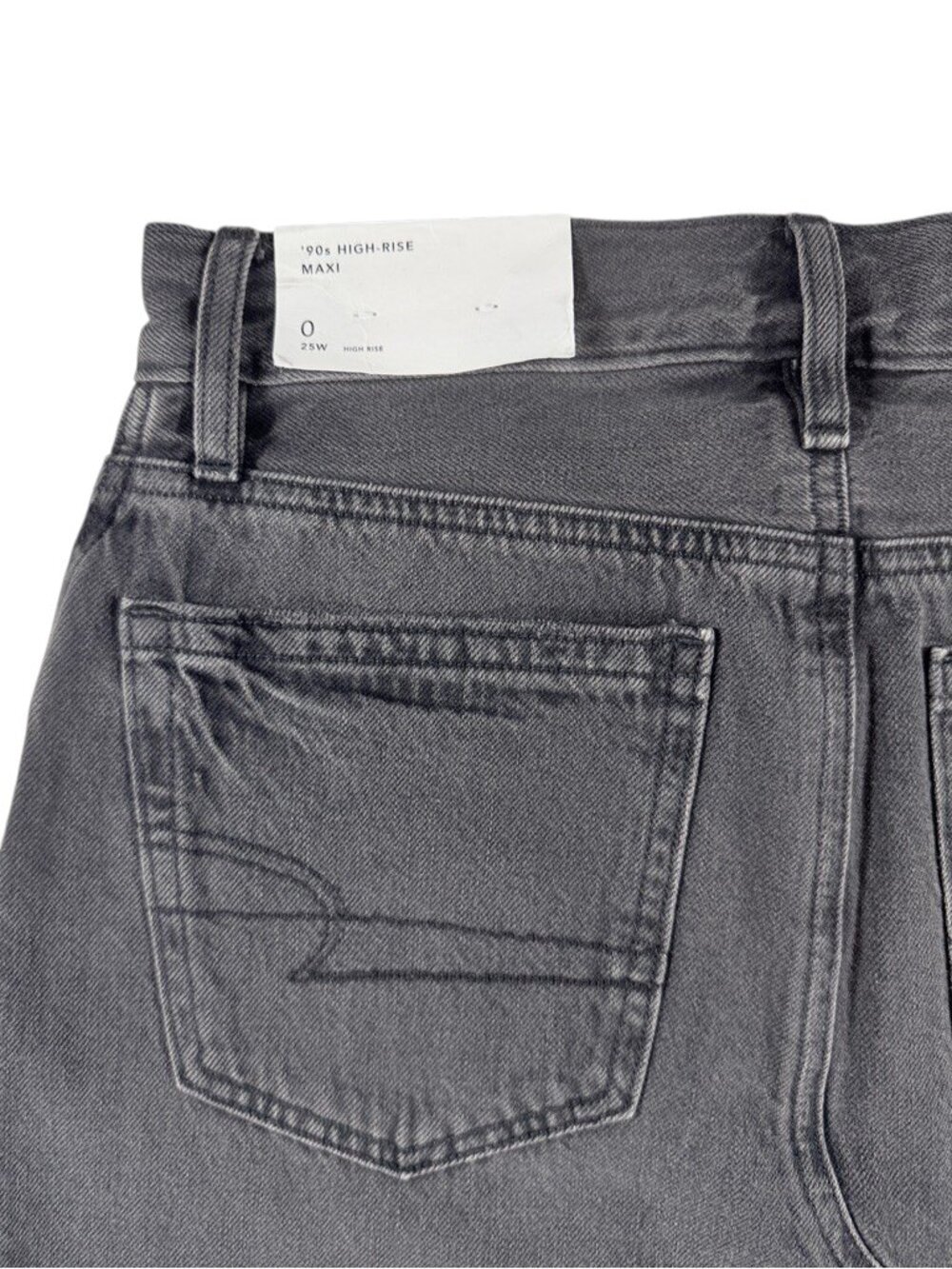 Women's American Eagle Black Maxi Denim Skirt Size 0 25W NWT - Picture 6 of 12